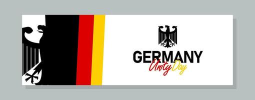 Happy german unity day of Germany. banner background. Classic national country flag with Abstract geometric flag. vector