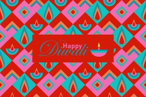 Happy Diwali seamless pattern background vector