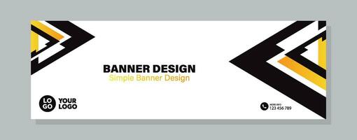 Modern abstract banner design template with geometric shapes. Applicable for Banners, Placards, Posters, Flyers vector