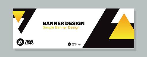 Modern abstract banner design template with geometric shapes. Applicable for Banners, Placards, Posters, Flyers vector
