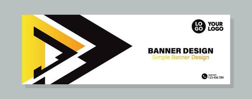 Modern abstract banner design template with geometric shapes. Applicable for Banners, Placards, Posters, Flyers vector