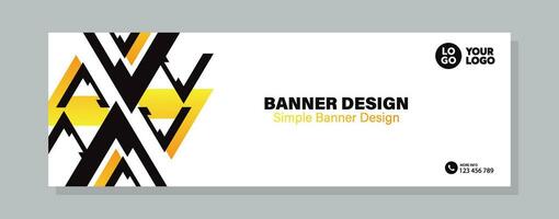 Modern abstract banner design template with geometric shapes. Applicable for Banners, Placards, Posters, Flyers vector