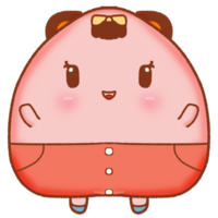 main peint mignonne peu jambon il regards étrange et a une unique forme et coloré Couleur png