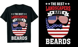 Best Landscapesrs Have Beards Funny Landscapesrs Long Sleeve T-Shirt or Landscapesrs t shirt design or Beards t-shirt design vector