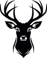 Black Deer Head Icon png