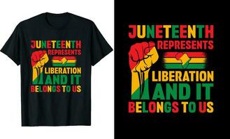 diecinueve de junio t camisa diseño o celebrando negro libertad día t camisa diseño o negro historia t camisa diseño vector