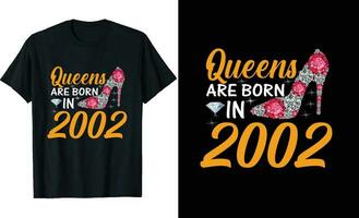 Queens are born in or Birthday t shirt design or typography tshirt design or birthday quotes or poster design or birthday vector or Dimond t shirt design