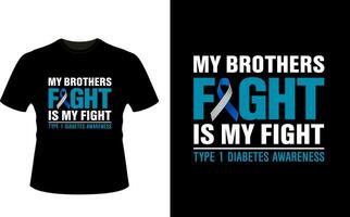 Diabetes awareness t shirt design, or diabetes awareness quotes, diabetes awareness typography. vector