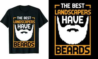 mejor paisajistas tener barbas gracioso paisajistas largo manga camiseta o paisajistas t camisa diseño o barbas camiseta diseño vector