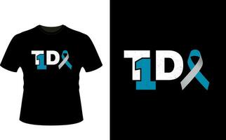 Diabetes awareness t shirt design, or diabetes awareness quotes, diabetes awareness typography. vector