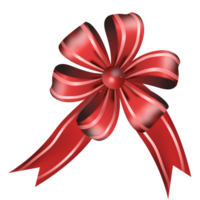 Luxury Red ribbon gift bows Decorative bow, 3d png