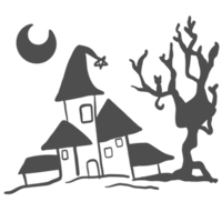 il Casa nel Halloween notte. png