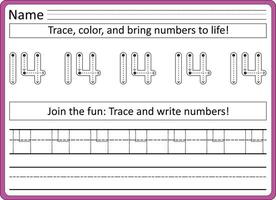Tracing worksheets for kids  handwriting practice vector