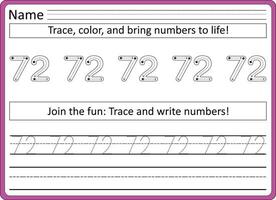 Tracing worksheets for kids  handwriting practice vector