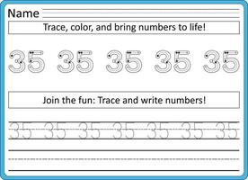 Tracing worksheets for kids  handwriting practice vector