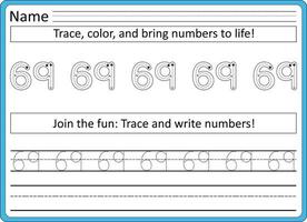 Tracing worksheets for kids  handwriting practice vector