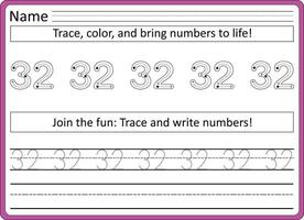 Tracing worksheets for kids  handwriting practice vector