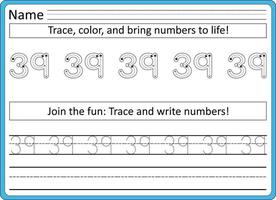 rastreo hojas de trabajo para niños escritura práctica vector