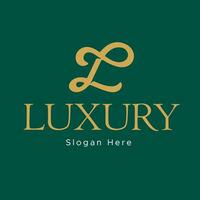 Letter L Luxury gold logo vector