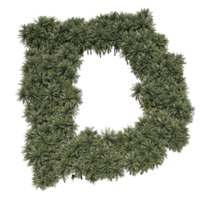 3d rendering illustration Letter of graphic design font a lot of tree concept for enviroment png