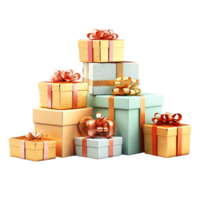 Christmas Gifts and Presents Ai Generative png