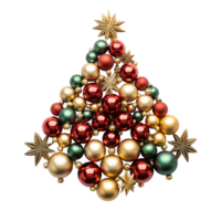 Noël décorations arbre ai génératif png