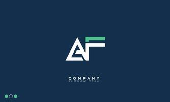 AF Alphabet letters Initials Monogram logo FA, A and F vector