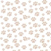 Pastel Brown Paw Print Background vector