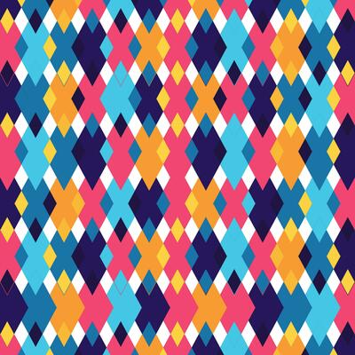 Argyle Style Diamond Shapes Pattern
