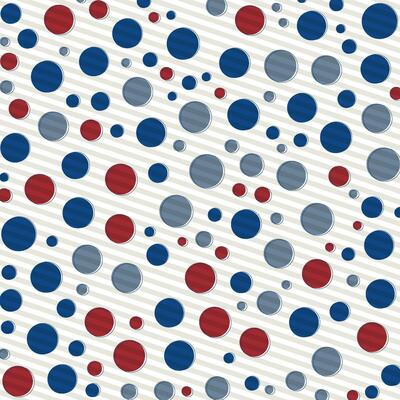 Red Blue Polka Dot Pattern with Stripes