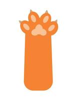 Cat Paws With Claws. Paws Up Funny Animal Hands Up Concept vector