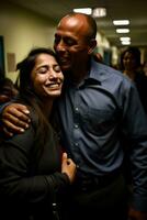 Tender moments of reunion love and joy erupting at immigration centers photo
