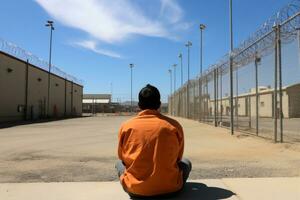 Resilient faces reflecting hope amidst despair in immigration detention centers photo
