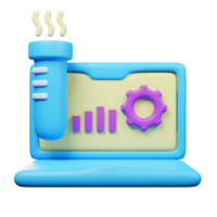Computer science icon 3d Render isolated on transparent background png