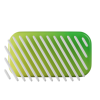 Rectangle shape, yellow green gradient 3d rendering. png