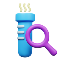 Science icon 3d Render isolated on transparent background png