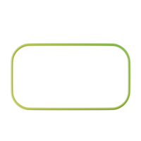 Rectangle shape, yellow green gradient 3d rendering. png