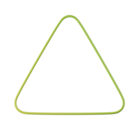 Triangle shape, yellow green gradient 3d rendering. png