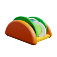 taco 3d interpretazione icona illustrazione png