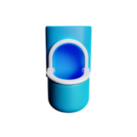 Toilette Sitz 3d Rendern Symbol Illustration png