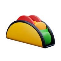 taco 3d interpretazione icona illustrazione png