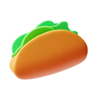 taco 3d representación icono ilustración png