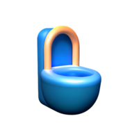 toilet seat 3d rendering icon illustration png