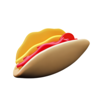 taco 3d interpretazione icona illustrazione png