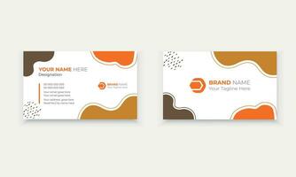 Professional, Modern, Unique Business Card or visiting card Design Template for your own brand business. vector