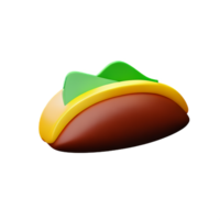 taco 3d Renderização ícone ilustração png