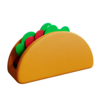 taco 3d representación icono ilustración png