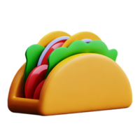 taco 3d interpretazione icona illustrazione png