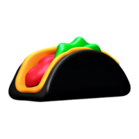 Taco 3d Rendern Symbol Illustration png
