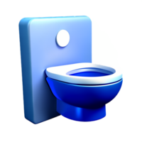 toalett sittplats 3d tolkning ikon illustration png